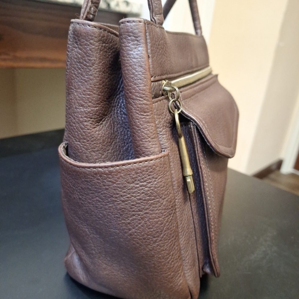 Vintage 1954 Fossil Butter Leather Shoulder Bag 75082 Brown Mini Purse - Picture 4 of 10